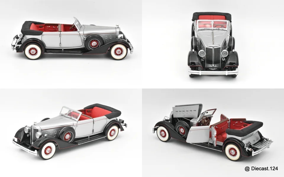 Four views of Packard Convertible Sedan Top Down
