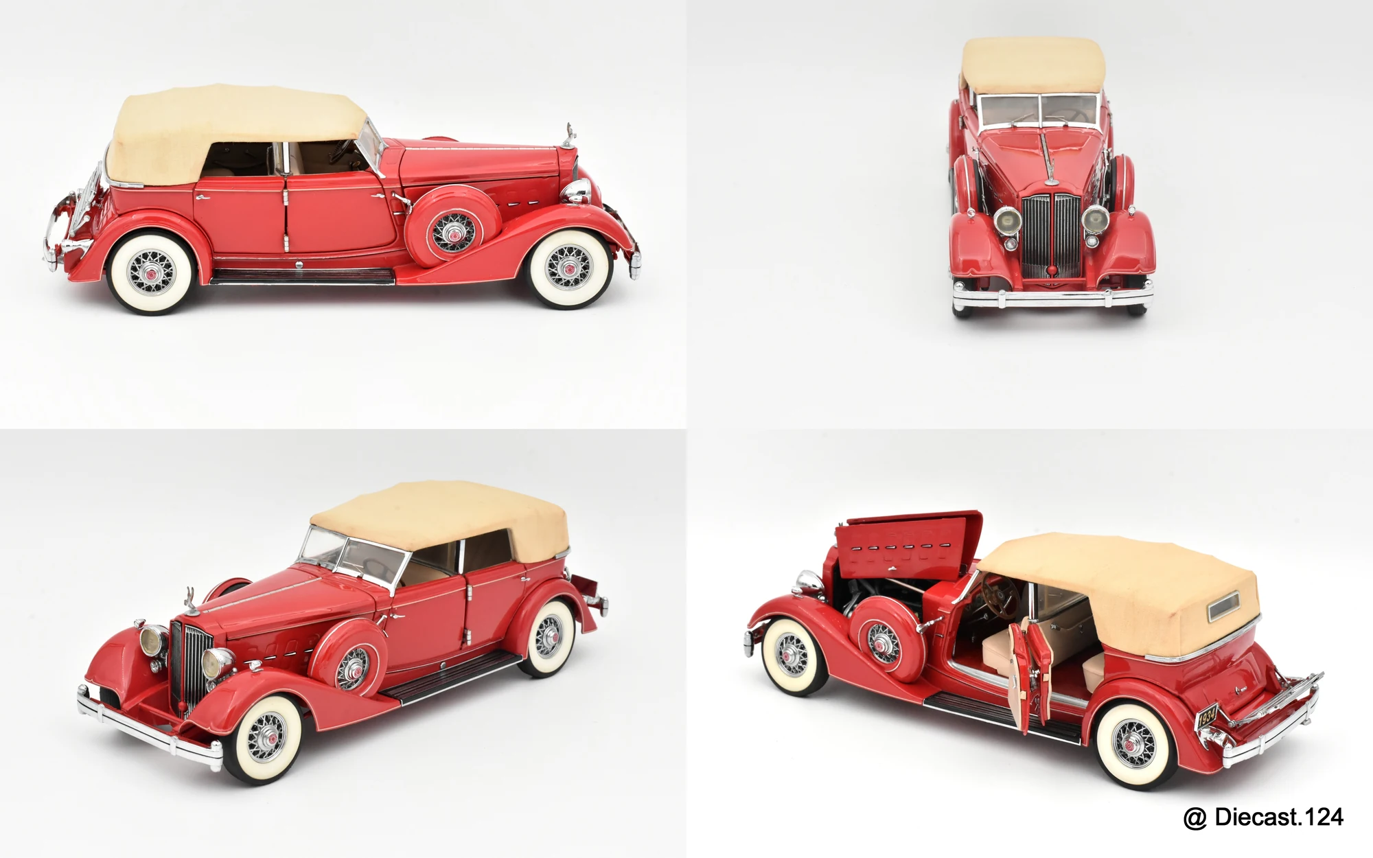 Four views of Packard Convertible Sedan