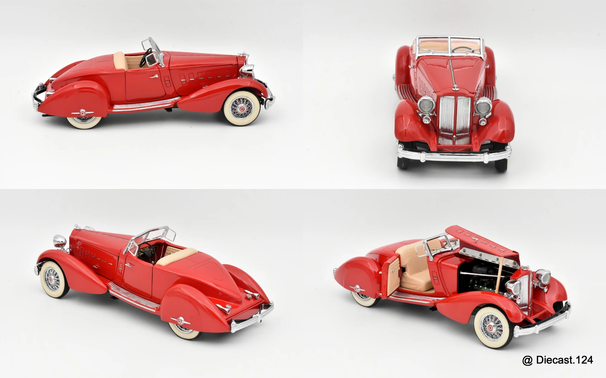 Four views of Packard V-12 LeBaron Speedster
