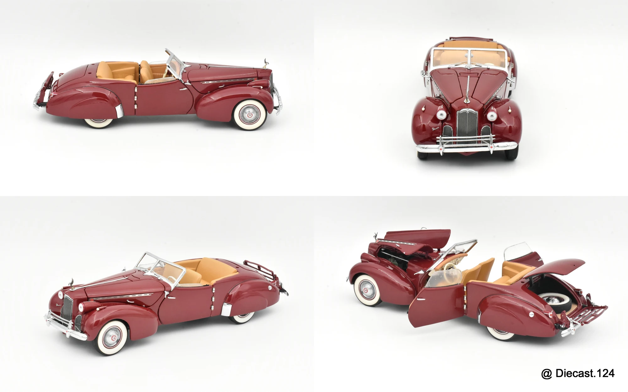 Four views of Packard 180 Custom by Darrin