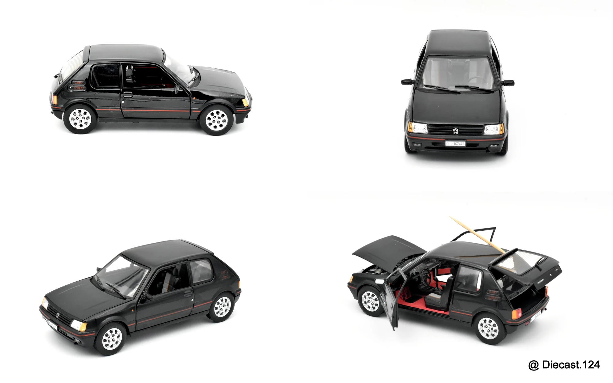 Four views of Peugeot 205 GTi