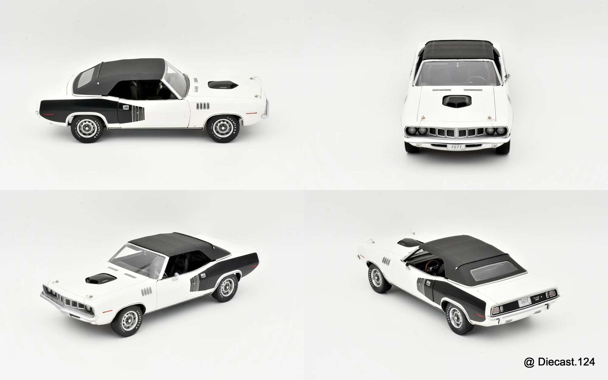Four views of Plymouth HEMI Cuda Convertible
