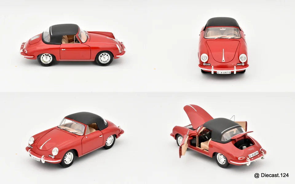 Four views of Porsche 356 Cabriolet