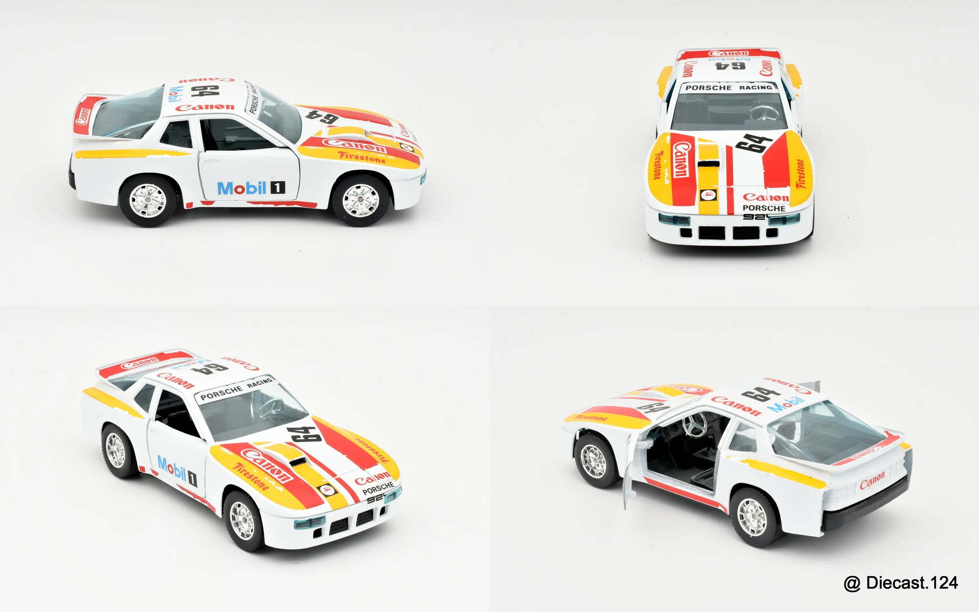 Four views of Porsche 924 Turbo