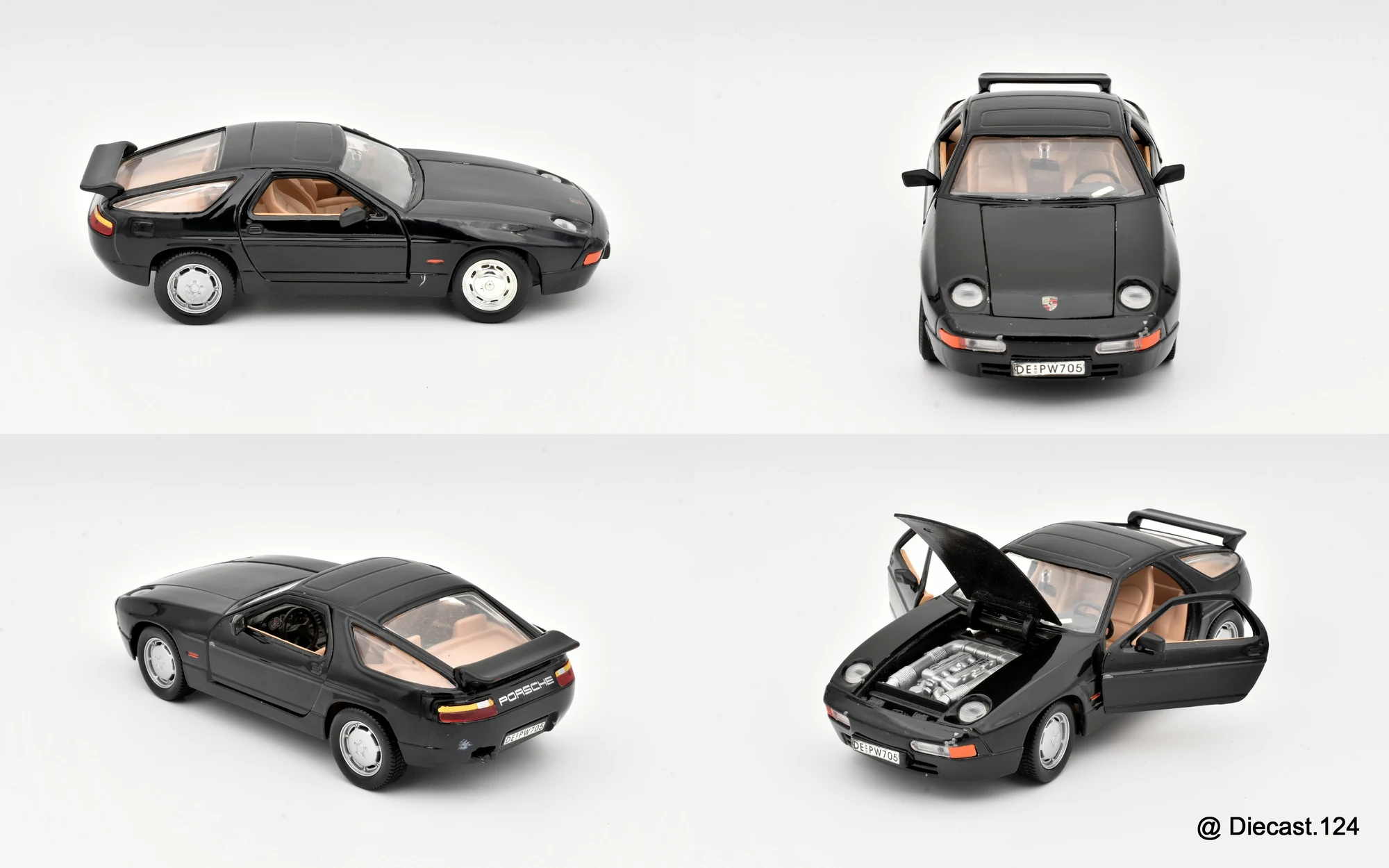 Four views of Porsche 928 S4