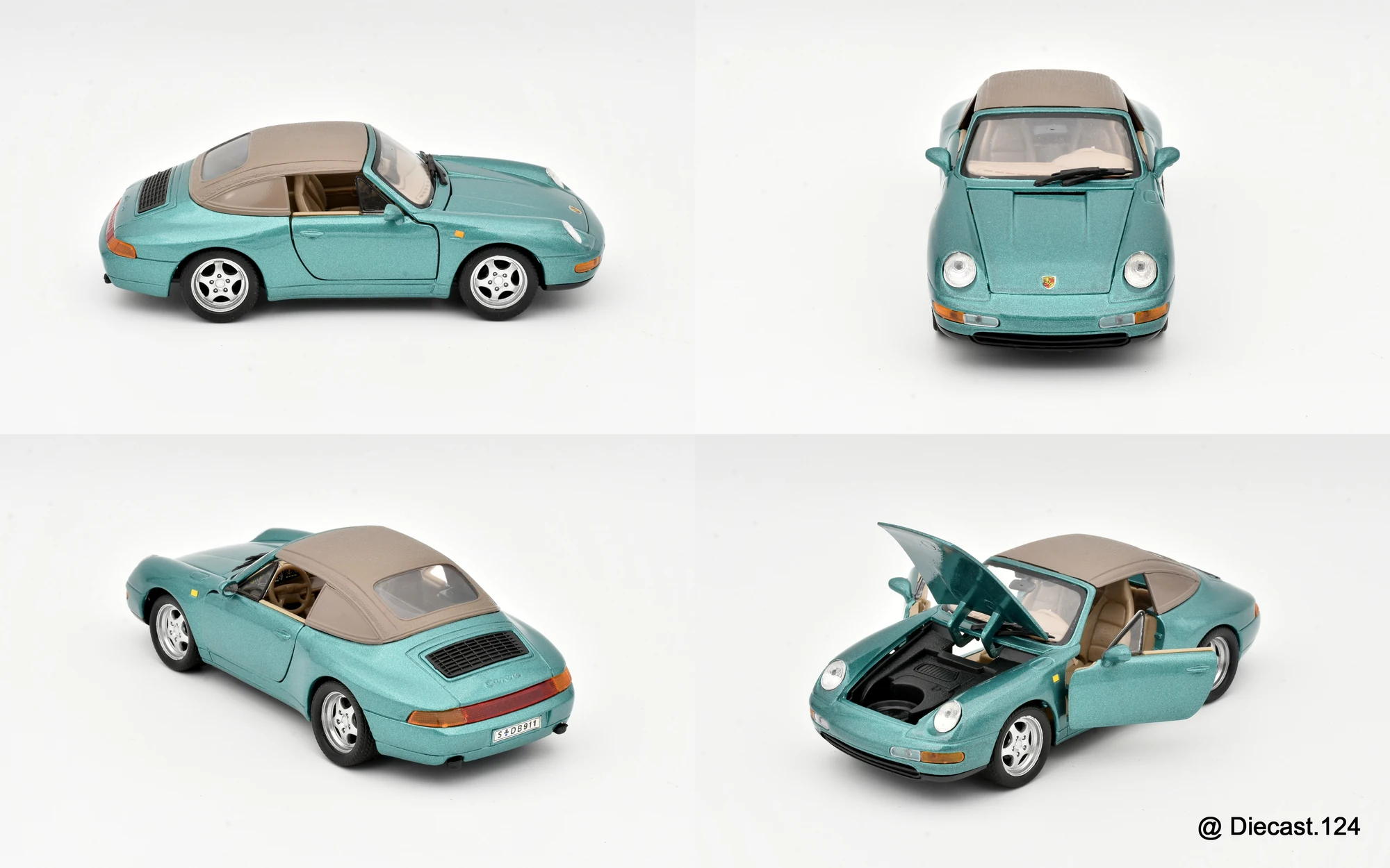 Four views of Porsche 911 Cabrio