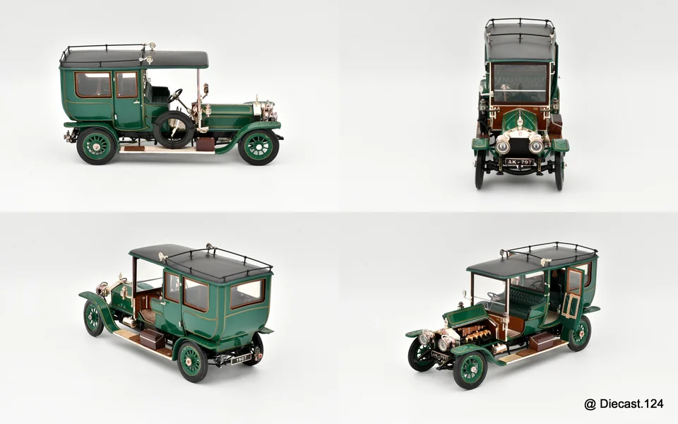 Four views of Rolls-Royce Solver Ghost Tourer Sedan