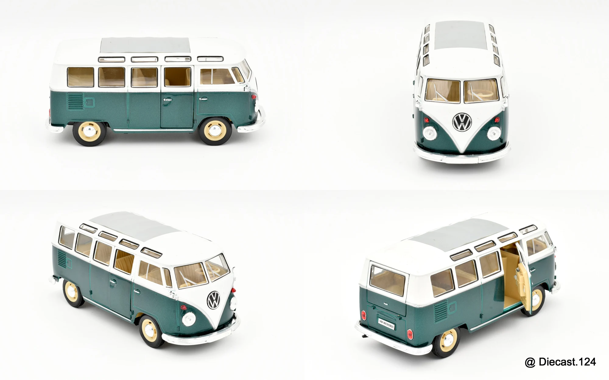 Four views of Volkswagen Microbus