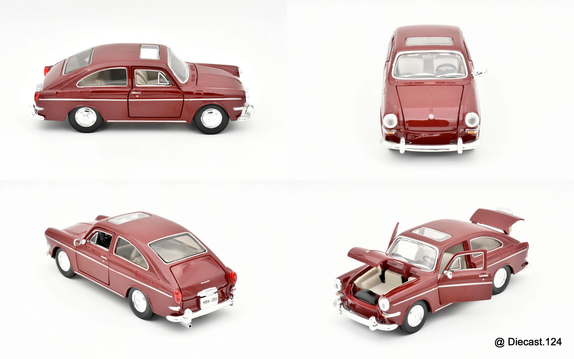 Four views of Volkswagen 1600 Fastback