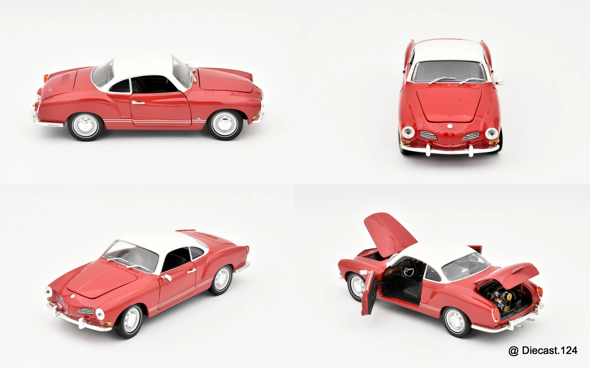 Four views of Volkswagen Karmann-Ghia (Type 34) Coupe