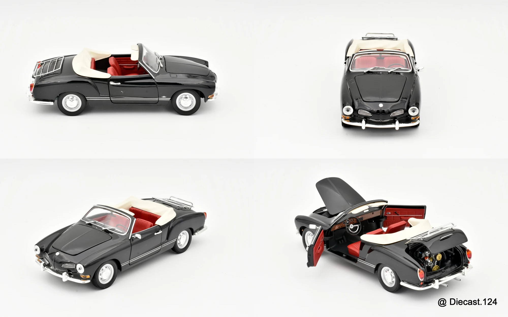 Four views of Volkswagen Karmann-Ghia (Type 34) Cabrio