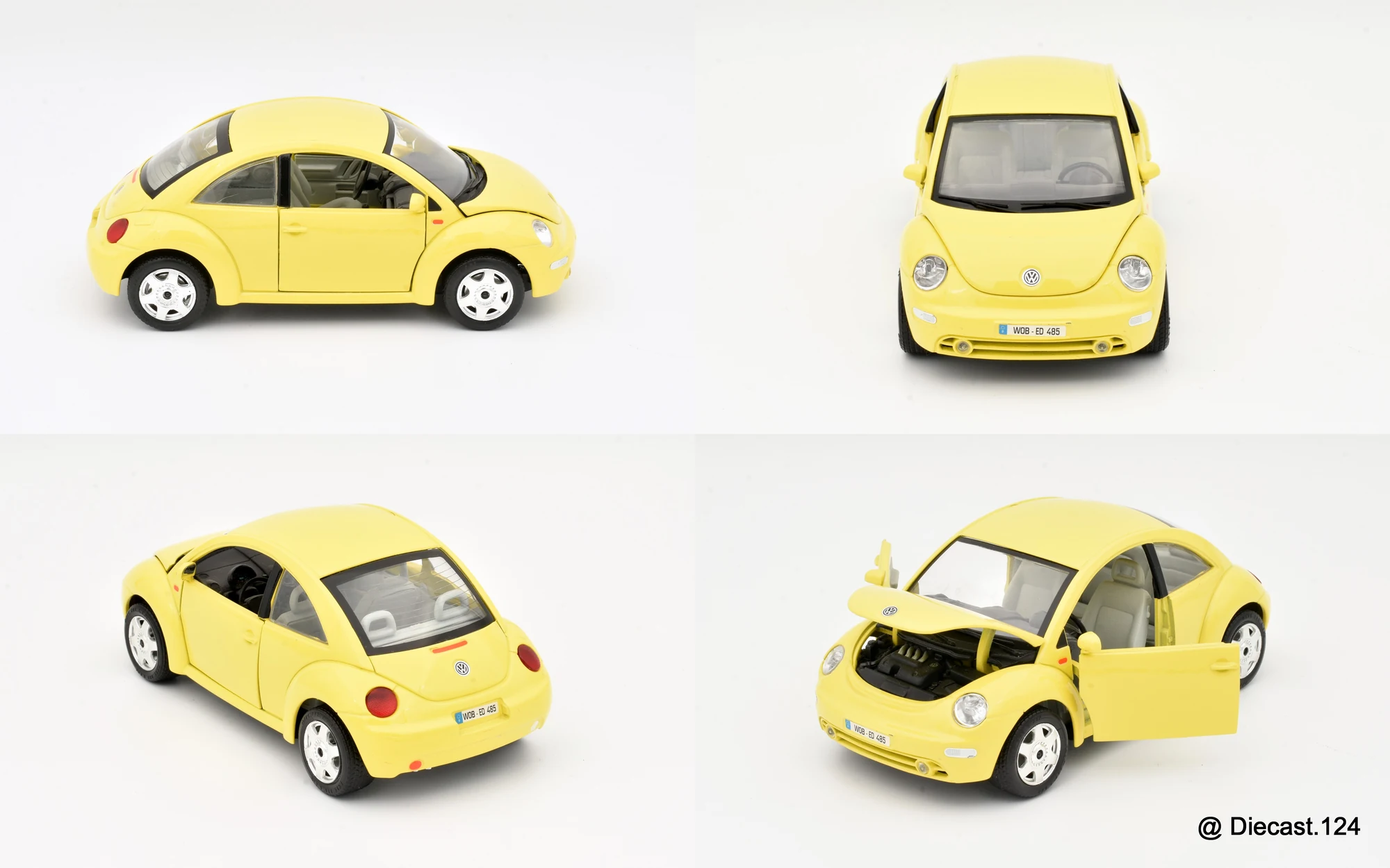 Four views of Volkswagen New Beetle
