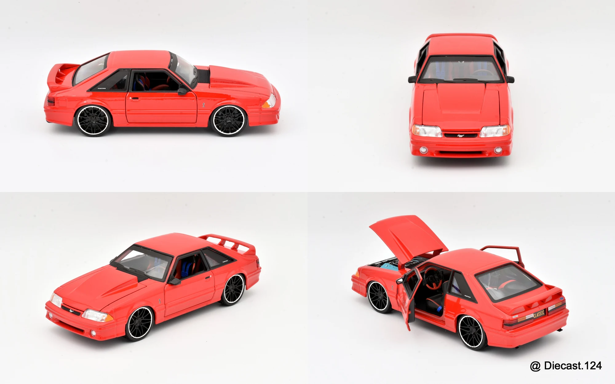 Four views of Ford Mustang SVT Cobra